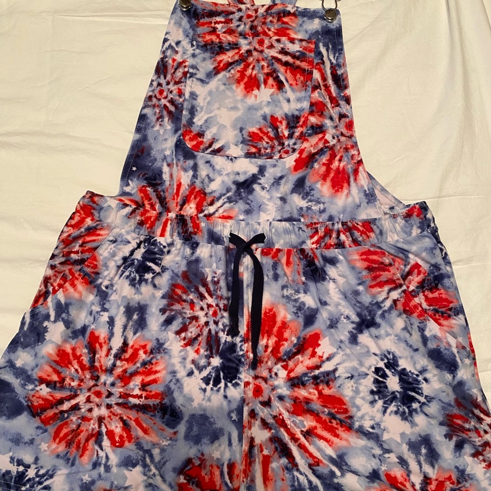 No Boundaries Red and Blue Tie-Dye Apparel